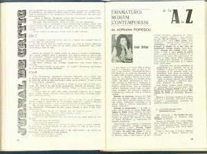 Jurnal de critic (1944-1984), Revista Teatrul nr. 9/1984