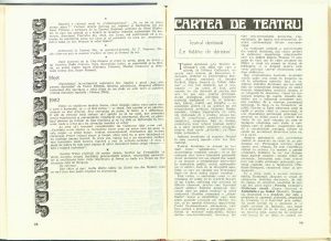 Jurnal de critic (1944-1985), Revista Teatrul nr. 9/1985