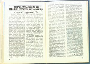 CREDO-ul regizotal (II), Revista Teatrul nr. 3/1989