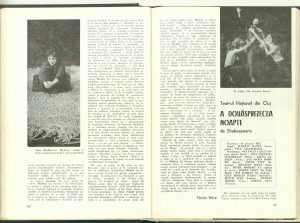 Virgil Munteanu, Cronica dramatică: „A douăsprezecea noapte” de Shakespeare (Teatrul Naţional din Cluj) în Revista Teatrul nr. 2/1975, pp. 63-65