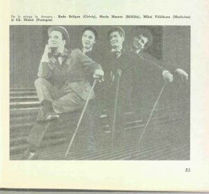 Imagini din spectacolul Capul de răţoi de George Ciprian- Teatrul de Comedie Bucureşti, data premierei: 27.04.1966