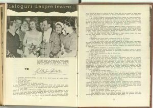 Dialoguri despre teatru cu Ştefan Mihăilescu-Brăila, Revista Teatrul, nr. 12/1960