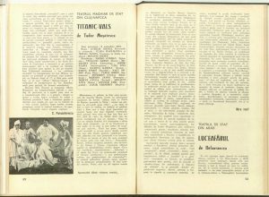 Mira Iosif, Cronica dramatică: „Titanic-vals” de Tudor Muşatescu (Teatrul Maghiar de Stat din Cluj-Napoca) în Revista Teatrul nr. 12/1979, pp. 52-53