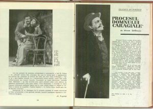 Mircea Alexandrescu, „Procesul domnului Caragiale” de Mircea Ştefănescu (Teatrul de comedie) în Revista teatrul nr. 7/1962