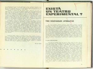 Există un teatru experimental, Revista Teatrul nr. 11/1967