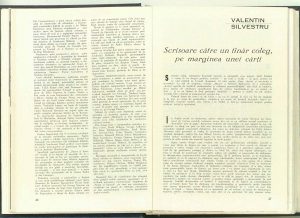 Scrisoare către un tînăr coleg, pe marginea unei cărţi, Revista Teatrul nr.9/1974