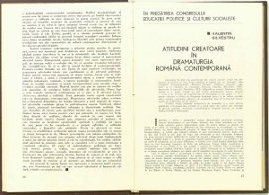 Atitudini creatoare în dramaturgia română contemporană, Revista Teatrul nr. 5/1976