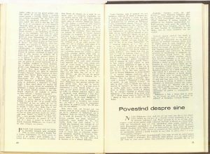 Povestind despre sine, Revista Teatrul nr. 8/1976