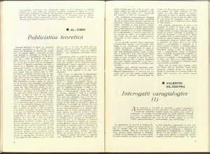 Interogaţii caragialogice (I), Revista Teatrul nr. 2/1977