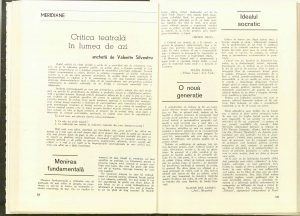 Critica teatrală în lumea de azi, Revista Teatrul nr. 5/1977