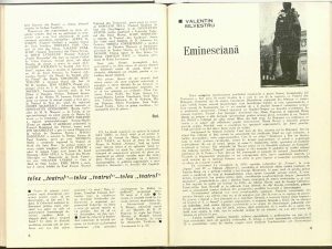 Eminesciană, Revista Teatrul nr. 6/1979