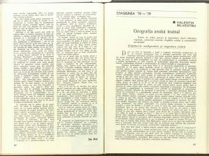 Geografia anului teatral, Revista Teatrul nr. 7,8/1979