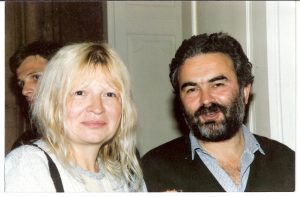 Mirella Patureau și George Banu la Intilnirile de la Cérisy Centre Culturel International colocviul «Théâtre opéra une mémoire imaginaire » coordonat de George Banu septembrie 1988